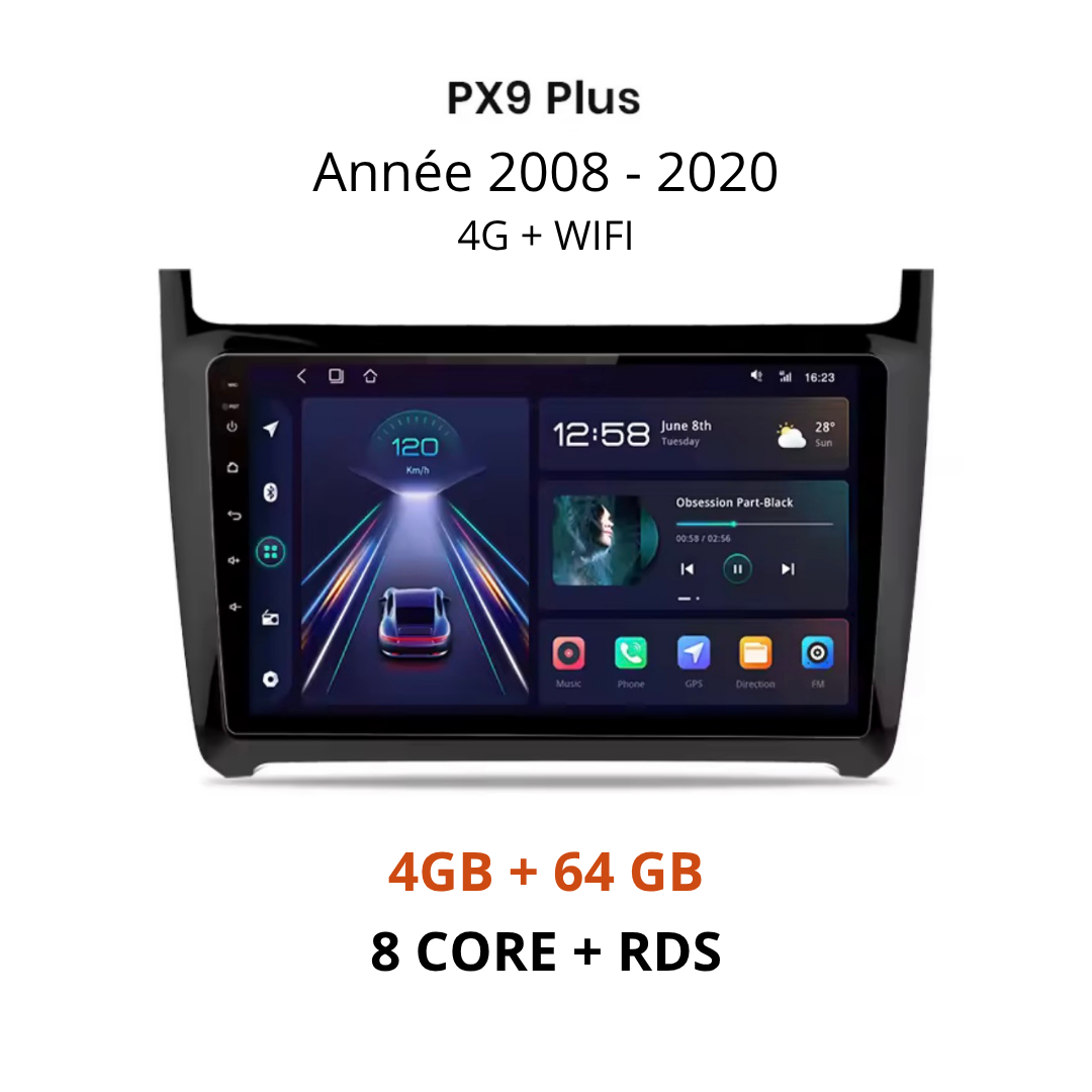 Ecran tactile CarPlay connexion wifi et 4G pour Volkswagen Polo