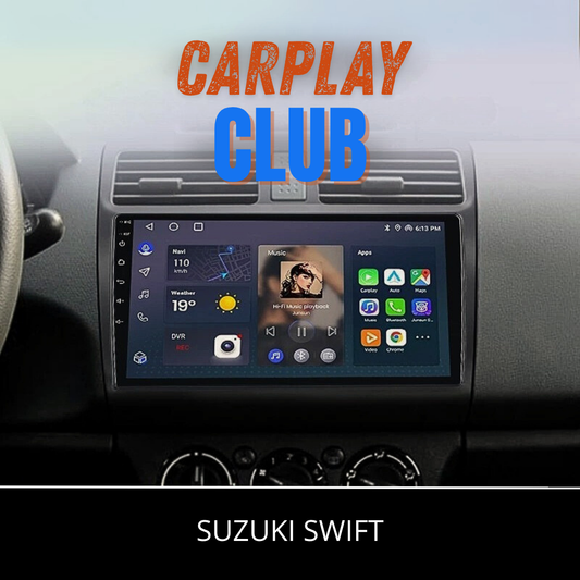 Ecran Carplay sans fil installé sur tableau de bord Suzuki Swift