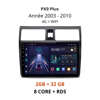Ecran CarPlay connexion wifi et 4G pour Suzuki Swift