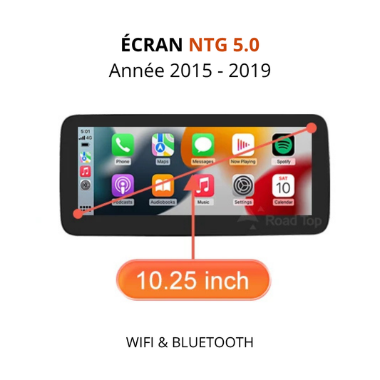 Ecran CarPlay 10.25 pouces NTG 5.0 wifi et bluetooth Mercedes classe C
