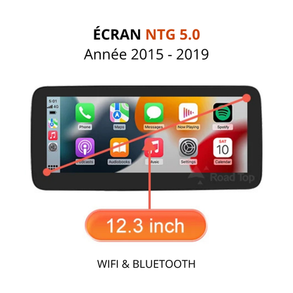 Ecran CarPlay 12,3 pouces NTG 5.0 wifi et bluetooth Mercedes classe C