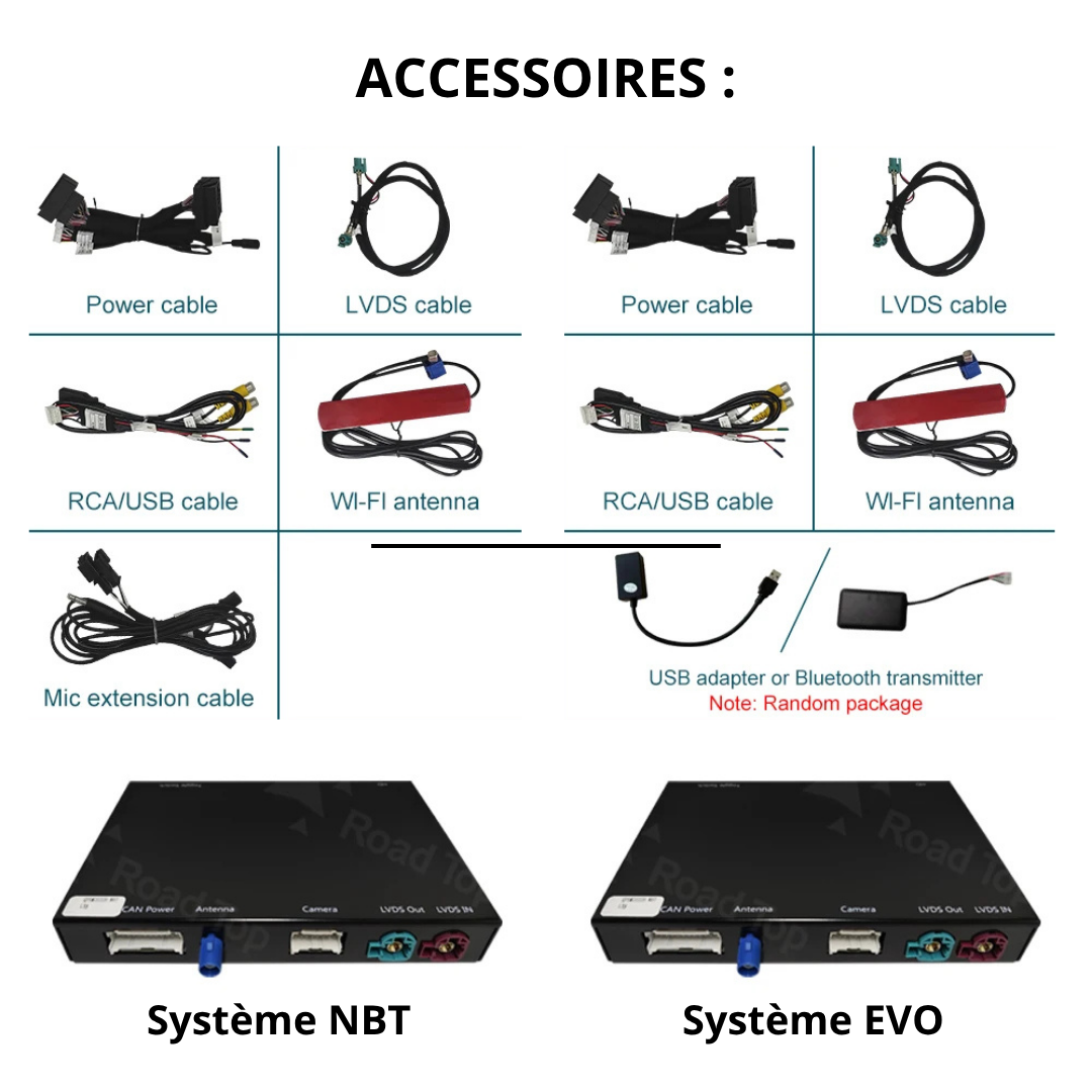 Accessoires Carplay installation pour BMW série 1 à 7
